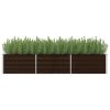 Garden Raised Bed Brown 94.5"x31.5"x17.7" Galvanized Steel