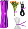 1000 Pack of Glossy Purple Twist Ties. 4" Bag Ties by Amiff. Foil Twist Ties for Cellophane Bags and Party Bags. Foil Coated Ties. Bendable Multi-Func