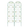 2 Pack Metal Garden Trellis 71" x 19.7" Rustproof Trellis for Climbing Plants Outdoor Flower Support Green