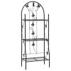 3-Layer Plant Rack Black 20.5"x11"x50.4" Iron