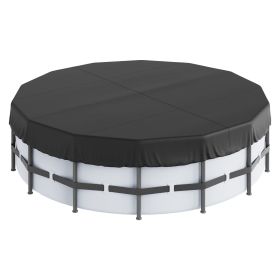 VEVOR 15 Ft Round Pool Cover, Solar Covers for Above Ground Pools, Safety Pool Cover with Drawstring Design, 420D Oxford Fabric Summer Pool Cover
