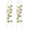 2 Pack 86.5 x 20 Inches Metal Garden Trellis for Climbing Plants