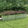 Garden Raised Bed 189"x31.5"x30.3" Galvanized Steel Silver
