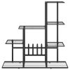 Flower Stand 37.2"x9.8"x34.6" Black Metal