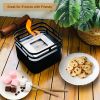 Tabletop Fireplace Bio-Ethanol Fire Pit,Indoor Outdoor Table Fire Lantern Portable Fire Bowl Pot Fire Pit,Square,Blackâ€¦