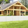 Outdoor PVC Air Conditioner Fence with 20 Inch Long Stakes
