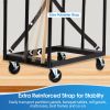 Folding Table Cart Drywall Cart 1500 LBS Panel Dolly Heavy-Duty with Braking Caster Steel Panel Truck Cart for Warehouse Garage Home Hotel Furniture