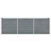 Garden Raised Bed Galvanized Steel 94.5"x15.7"x30.3" Gray