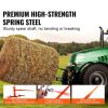VEVOR 49" Hay Spear, Bale Spears 1600lbs Loading Capacity, Three-Point Hitch Tractor Attachment with 2pcs 17.5" Stabilizer Spears