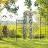 2 Pack 86.5 x 20 Inches Metal Garden Trellis for Climbing Plants