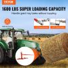 VEVOR 49" Hay Spear, Bale Spears 1600lbs Loading Capacity, Three-Point Hitch Tractor Attachment with 2pcs 17.5" Stabilizer Spears