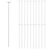 Garden Plant Stakes 20 pcs Dark Green 35.8" Steel