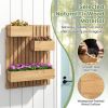 Outdoor Wooden Raised Garden Bed with Hang Hook