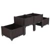 4Pcs Free Splicing Injection Planting Box Brown-dk