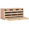 Chicken Laying Nest 3 Compartments 37.8"x15.7"x17.7" Solid Pine Wood