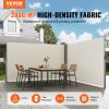 VEVOR Beige Retractable 63''*236'' Awning-Rugged Full Aluminum Rust-Proof; Patio Sunshine Screen; Privacy Divider; Wind Screen. Longer Service Life