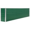 Raised Garden Bed 126"x15.7"x30.3" Galvanized Steel Green