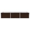 Garden Raised Bed Brown 94.5"x31.5"x17.7" Galvanized Steel