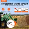VEVOR 39" Hay Spear, Bale Spears 1600lbs Loading Capacity, Skid Steer Loader Tractor Bucket Attachment with 2pcs 17.5" Stabilizer Spears and 60" Chain