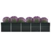 Garden Raised Bed Galvanized Steel 157.5"x31.5"x17.7" Anthracite
