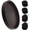 8-piece set of 11.42-inch circular plant rack with 4 lockable wheels, heavy-duty rolled plant rack with large capacity