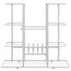 Flower Stand 37.2"x9.8"x35" White Iron