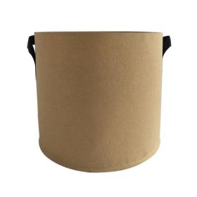 Portable Grow Bag Fabric Plant Bag with Handles - 3, 5, 7, 10, 15 or 20 Gallons (Capacity: 3 Gallons, Color: Light Brown)