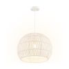 Adjustable Hanging Rope Farmhouse Rattan Pendant Lights Cage