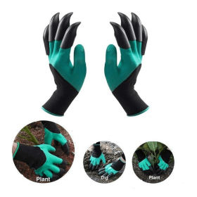 Garden Genie Gloves With Claws Waterproof Garden Gloves For Digging Planting Breathable Gardening Gloves For Yard Work (Num: 1pair, Color: green)