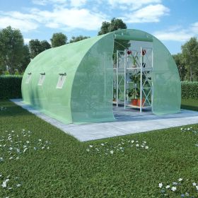 Greenhouse145.3 ft² 177.2"x118.1"x78.7" (Color: green)
