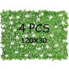 4 Pack Expandable Faux Privacy Fence, Decorative Faux Ivy Greenery Fencing Panel, Artificial Hedges Screen for Balcony Patio Outdoor