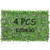 4 Pack Expandable Faux Privacy Fence, Decorative Faux Ivy Greenery Fencing Panel, Artificial Hedges Screen for Balcony Patio Outdoor