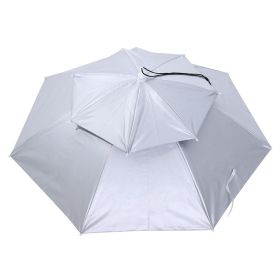 Quick Shade Personal Umbrella Hat (Color: Silver Gray)