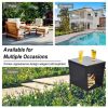 Side Coffee Table with Storage Shelf for Indoor & Outdoor