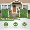 4 Pack Expandable Faux Privacy Fence, Decorative Faux Ivy Greenery Fencing Panel, Artificial Hedges Screen for Balcony Patio Outdoor