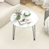 Patio Coffee Table with Metal Tripod Legs