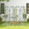 2 Pack 71 x 20 Inches Metal Garden Trellis Rustproof Plant Support for Climbing Plants