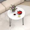 Patio Coffee Table with Metal Tripod Legs